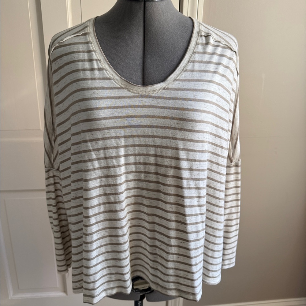 Free People “We the Free” Striped Long Sleeve Tunic Tee